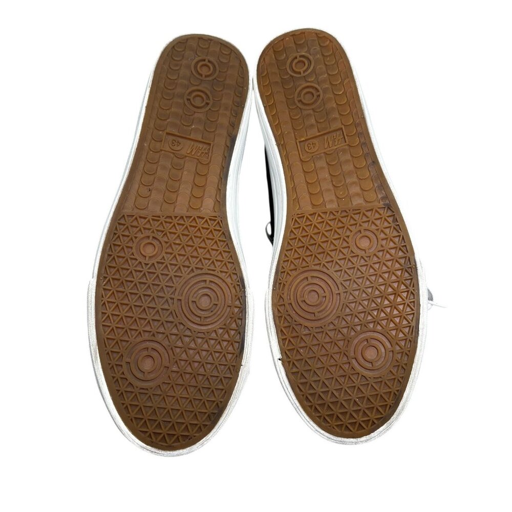 H&M Mens High-Top Canvas Sneakers US 10 EUR 43 Black & White Casual Shoes - Picture 6 of 7